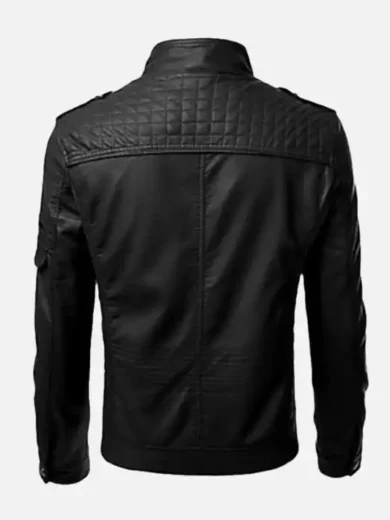 Mens Leather Designer Biker Jacket