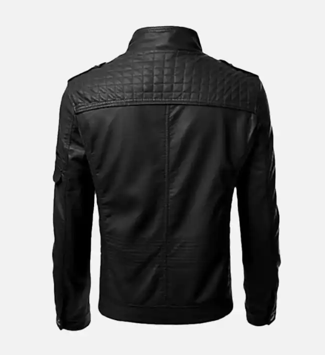 Mens Leather Designer Biker Jacket