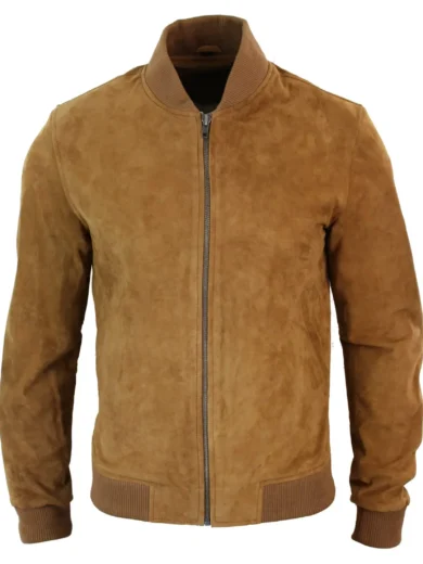 Mens Brown Classic Suede Leather Blazer