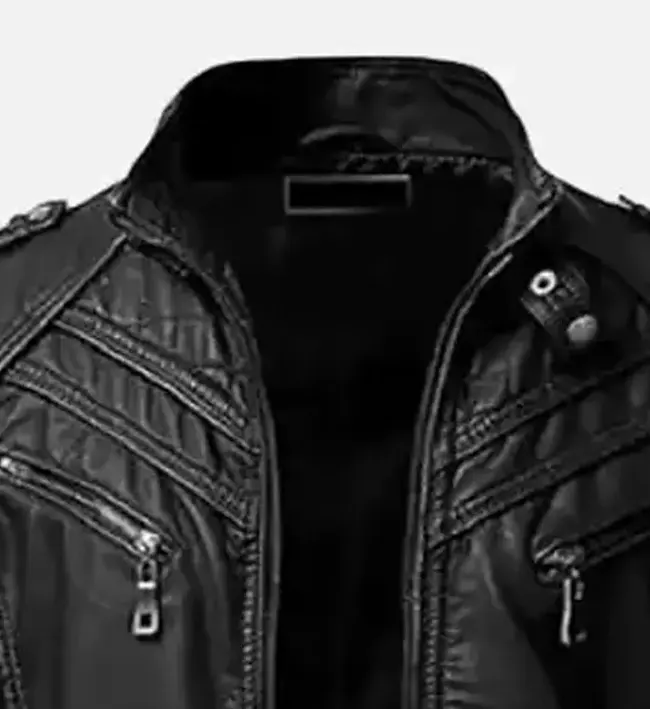 Mens Leather Designer Biker Jacket