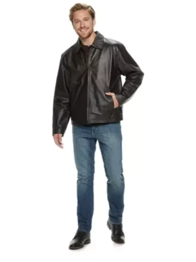 Mens Vintage Black Leather Jacket