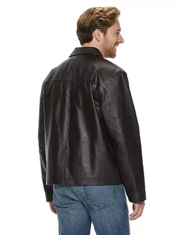 Mens Vintage Black Leather Jacket