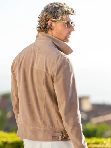 Mens Suede Moto Jacket