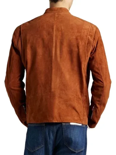 Mens Rusted Brown Suede Leather Jacket